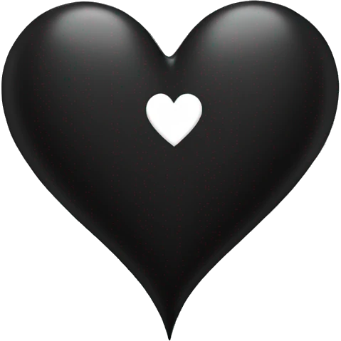 Black heart with white heart attached  emoji
