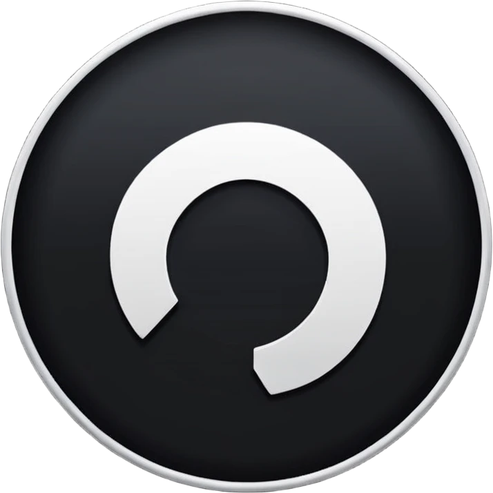 Black Circle with MB written on it emoji