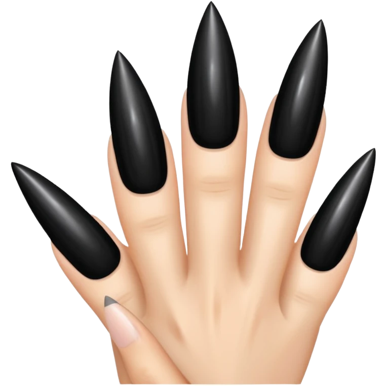 Gothic black nails  emoji