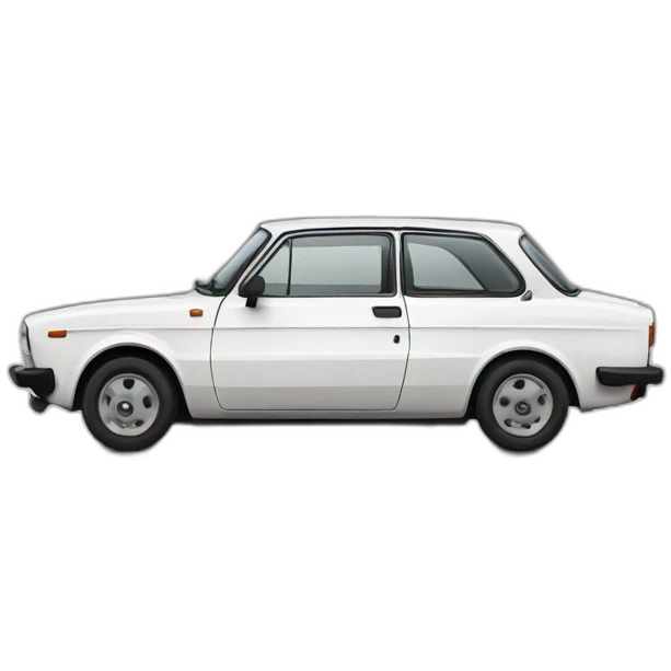 White lada fiat125 emoji