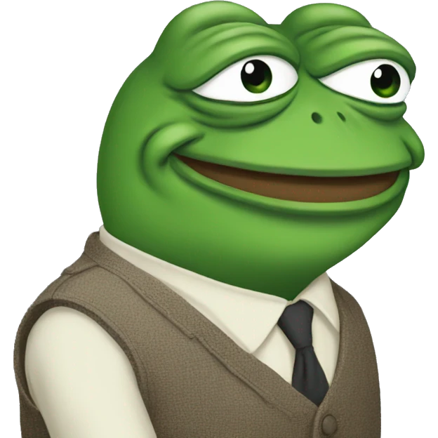 Pepe the frog from the meme emoji