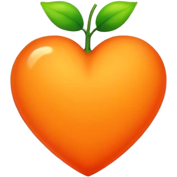 orange growing heart  emoji