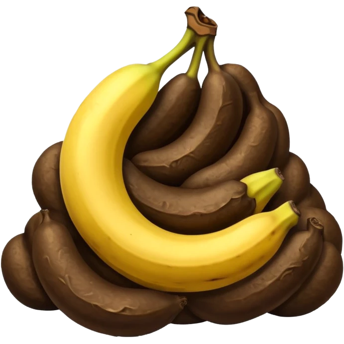 Poop with a banana emoji