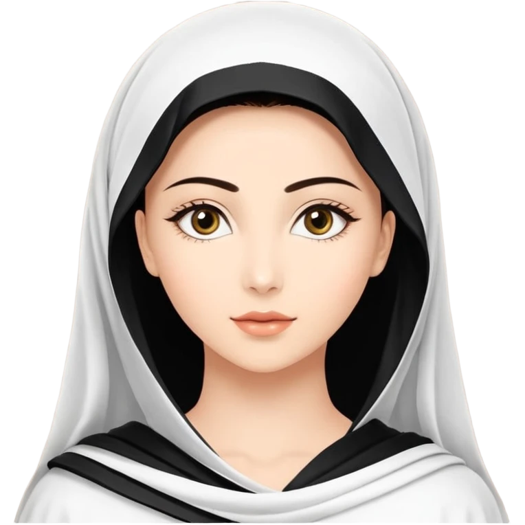 Gözleri kapalı, beyaz tenli ve siyah kıvırcık saçlı bir kadın avatar, battaniyeye sarılmış halde beyaz bir Türk kahvesi fincanından içeceğini huzurla yudumluyor. emoji