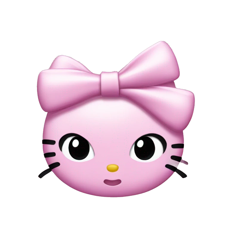 Hello kitty pink bow emoji