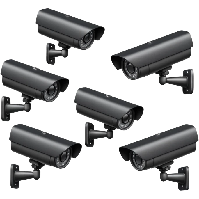 5 CCTV cameras together  emoji