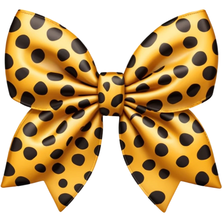Leopard print bow emoji