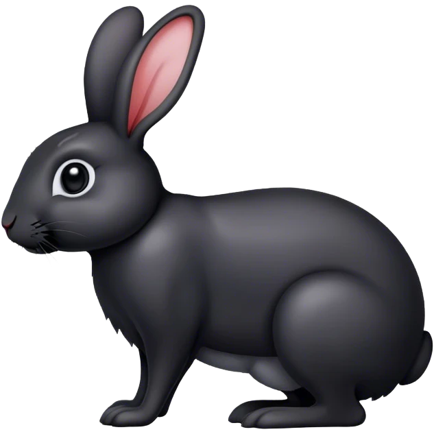 postage stamp of a black rabbit  emoji