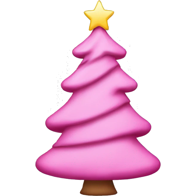 Pink Christmas tree  emoji
