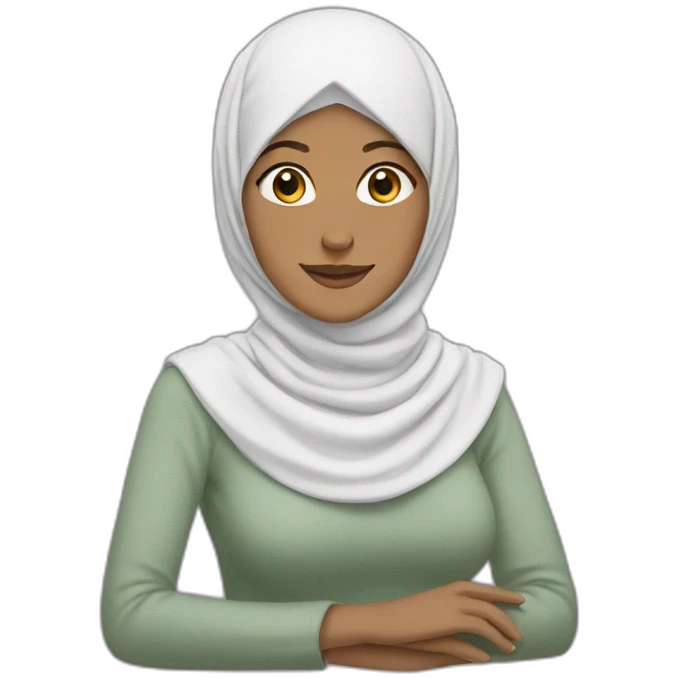 Couronne sur hijab emoji