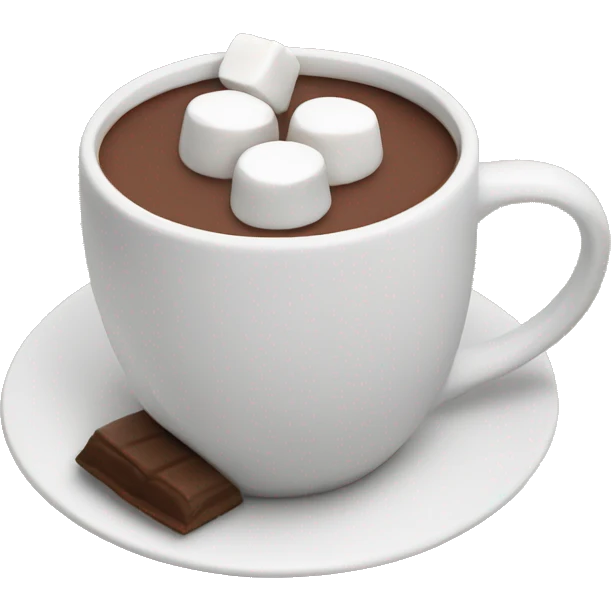 Hot chocolate with marshmallows  emoji