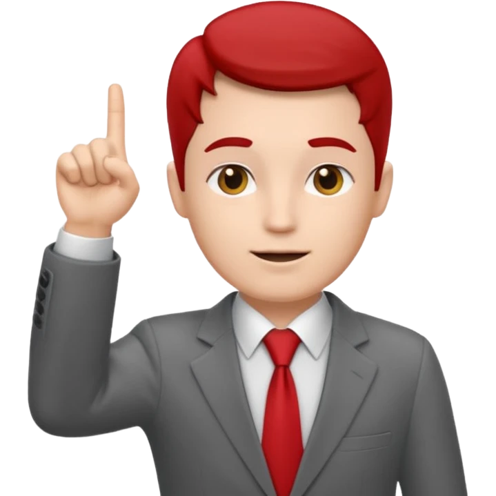 mach mir einen Trader der an der Börse arbeitet der so mit dem Finger nach oben zeigt emoji