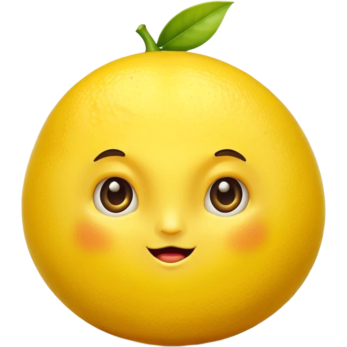 A squished lemon emoji