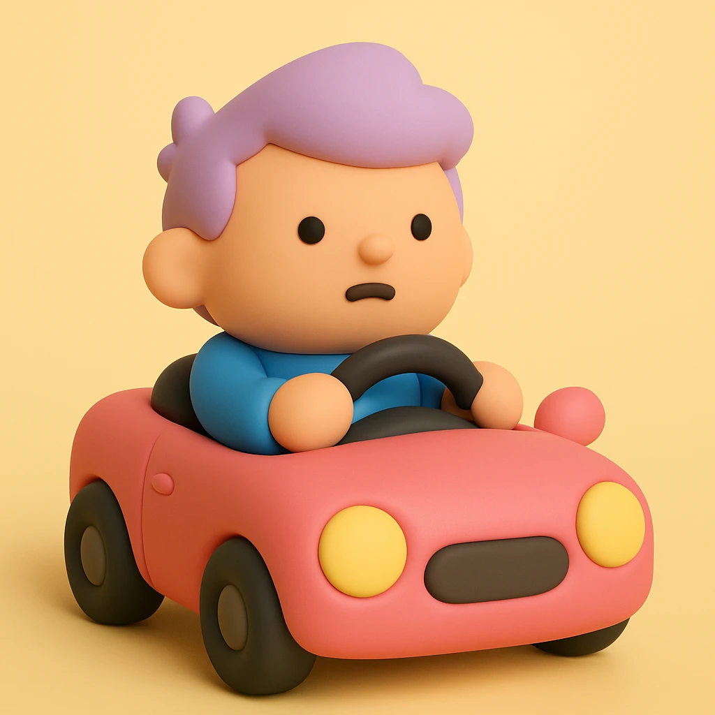 person driving a car emoji