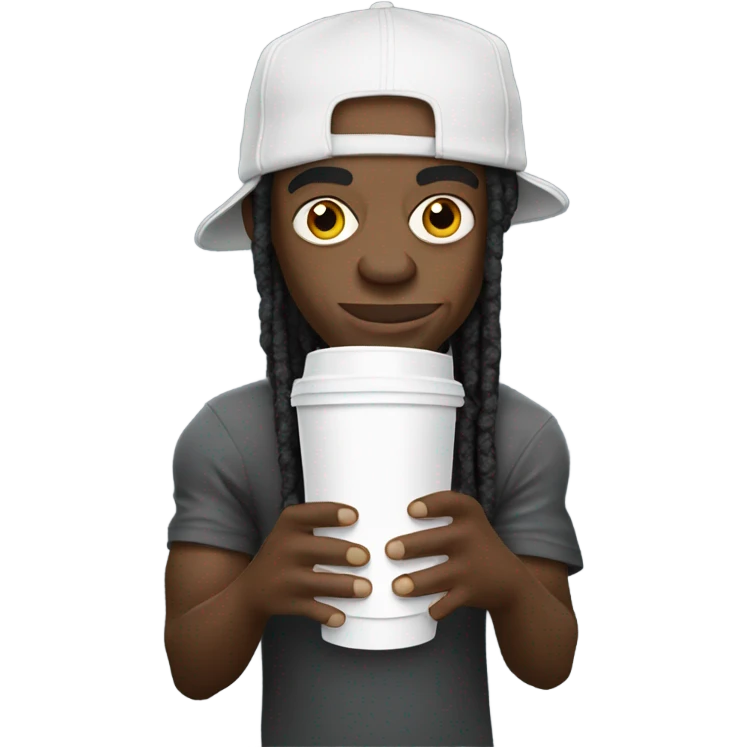 Lil wayne with styrofoam cup emoji