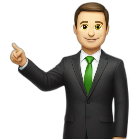 Zelensky Waves the Ukrainian Flag emoji