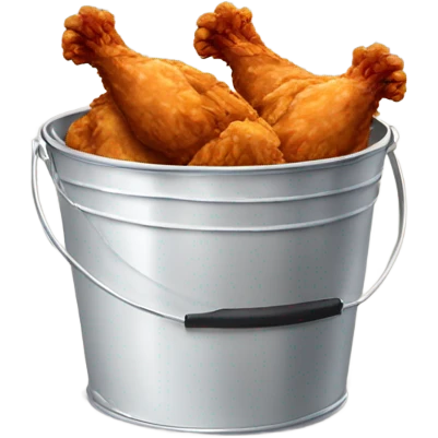 Bucket of fried chicken emoji