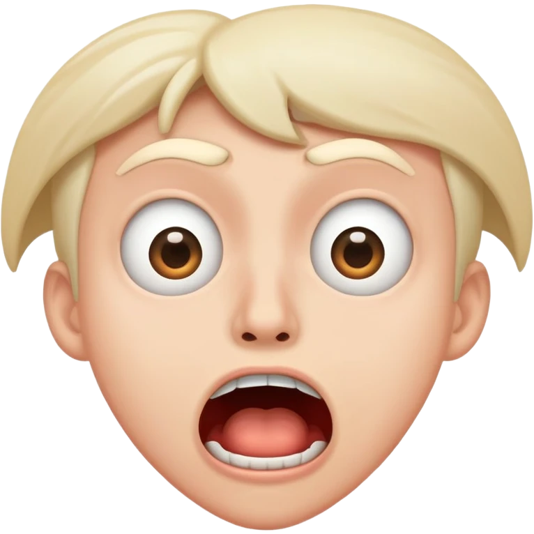 Panicked dead emoji