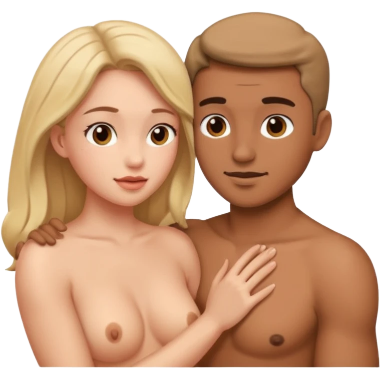 À naked man and woman naked doing sex naked  emoji