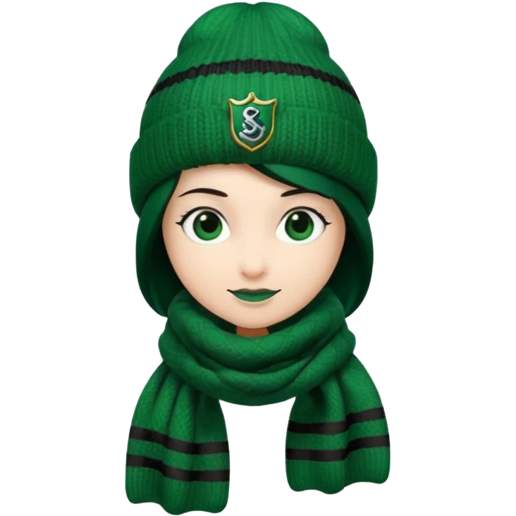 Slytherin schal und mütze emoji