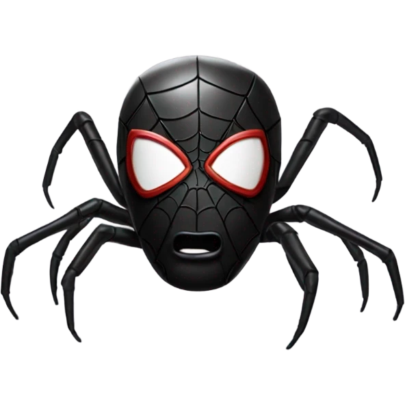Black wedo kiss spider man emoji