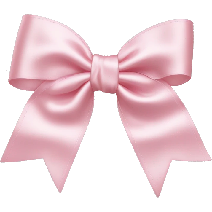 Satin bow Light pink  emoji