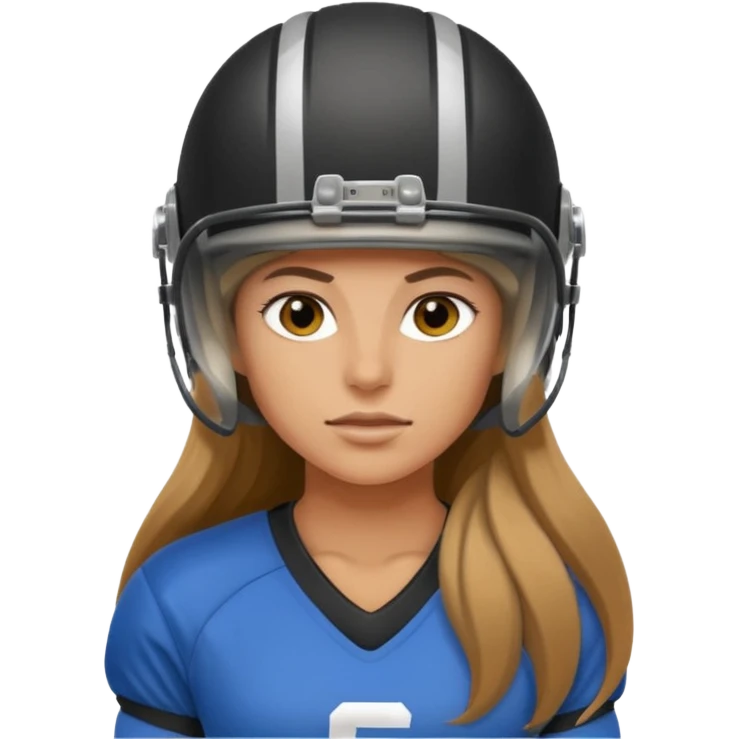 Long Haired Football Players, Female player emoji
