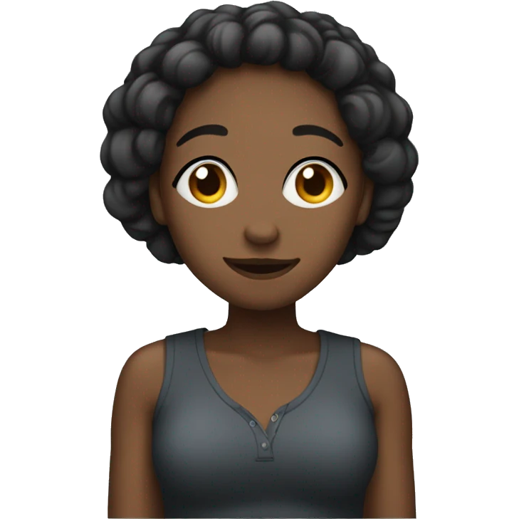 black girl listening to muic emoji