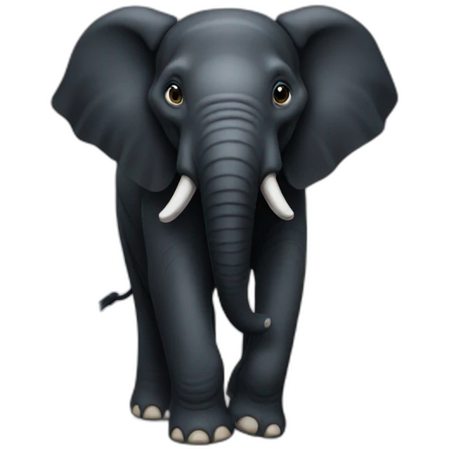 Black elephant emoji