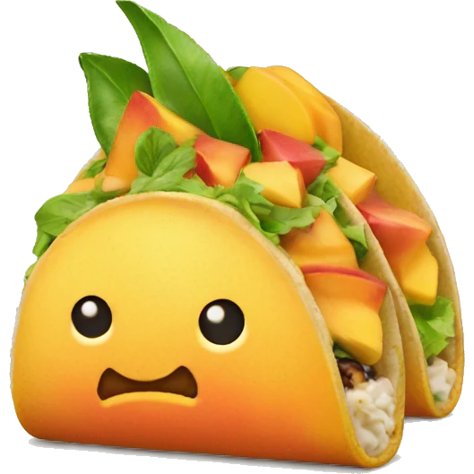 Peach tacos emoji
