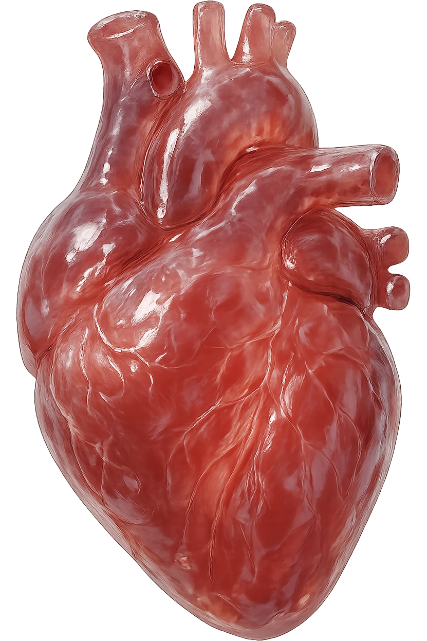 realistic digital art of a heart with a translucent jelly look, no background emoji