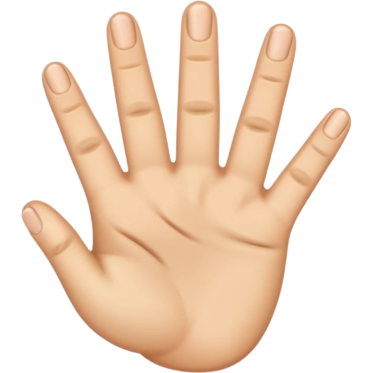 I want a emoji with just middle finger bend towards and every other fingers amd thumb straight  emoji