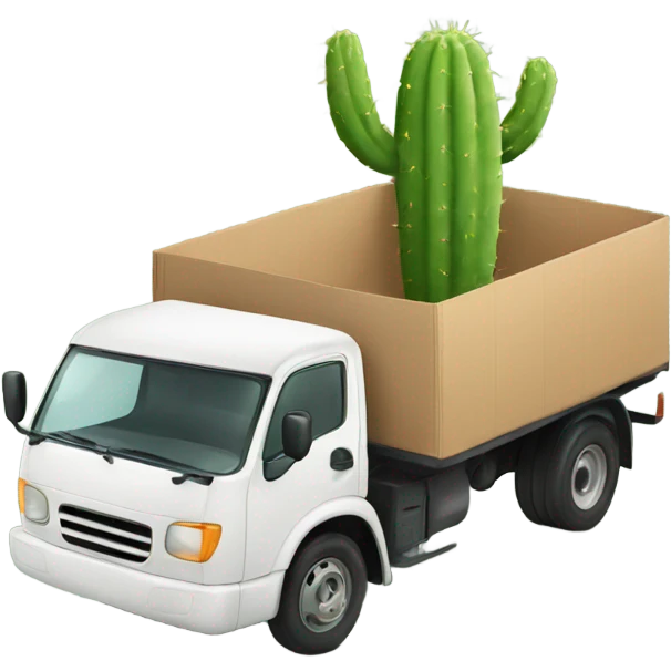 cactus in delivery truck emoji