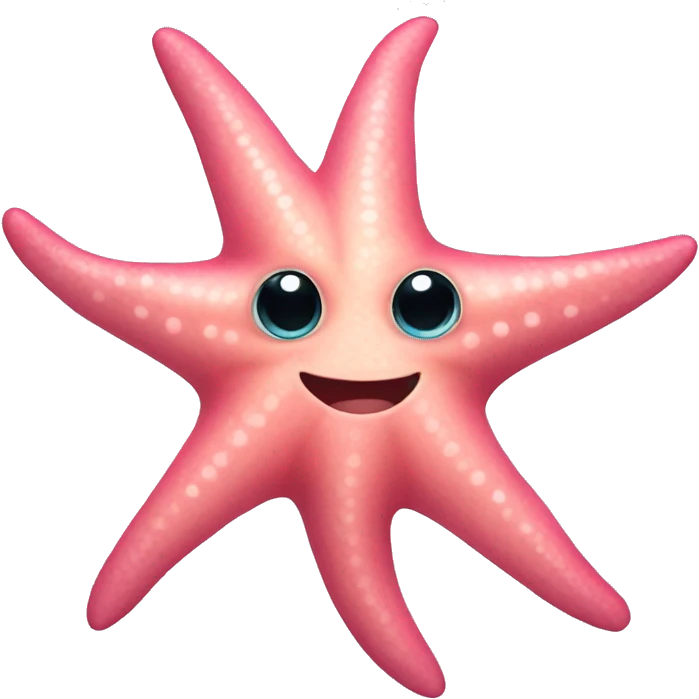 Pink star fish emoji