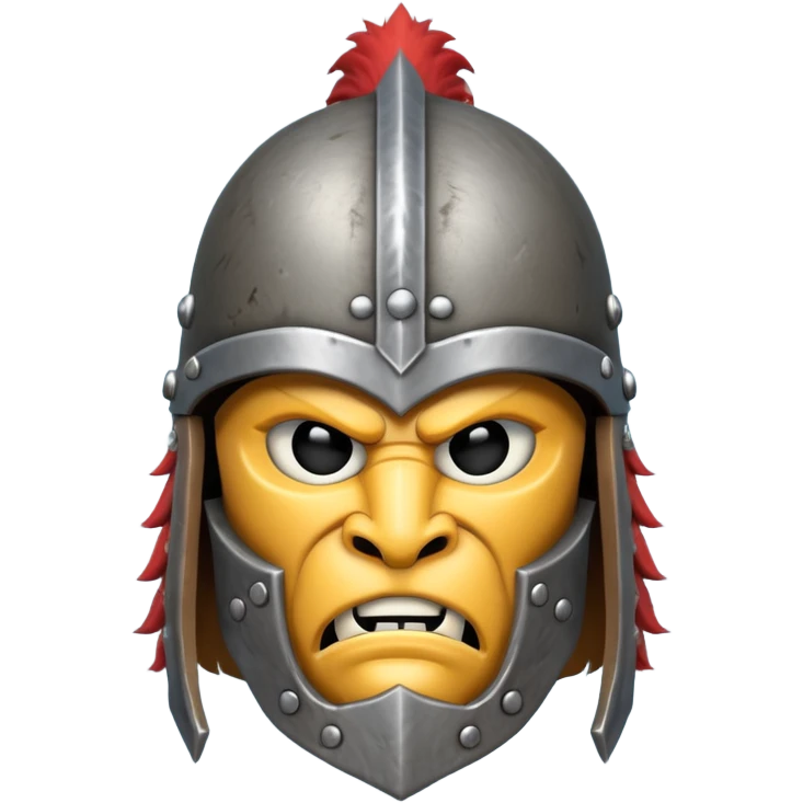 barbarian helmet object icon, metal helmet with thick fur trim, rugged tribal look, fantasy warrior style, 3D cartoon, mobile game icon style, centered, clean background, no text, no watermark

 emoji