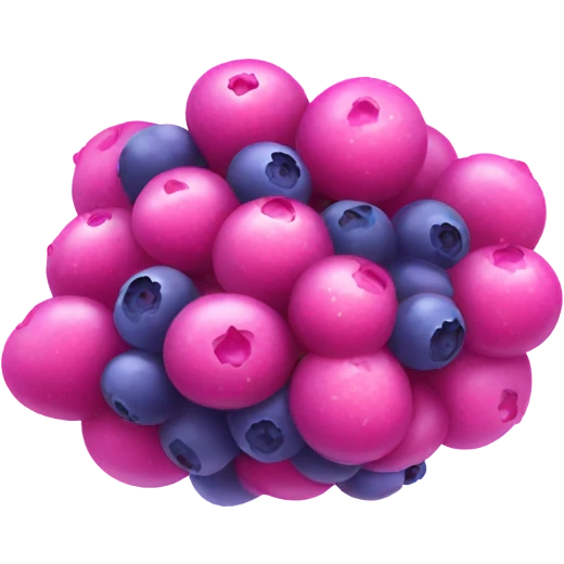 Pink clusters of blueberries with glitter  emoji