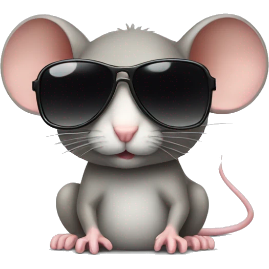 Mouse with sunglasses emoji