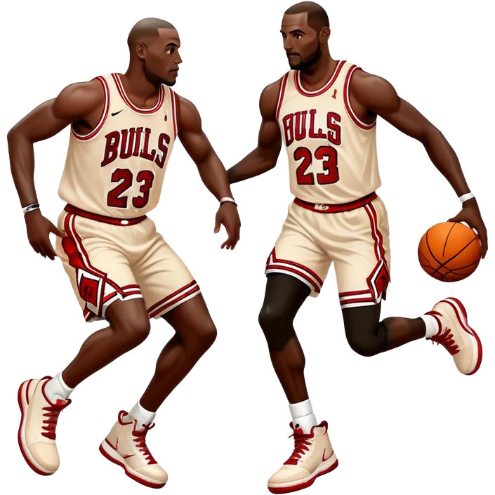 Michael Jordan stepping on LeBron James emoji