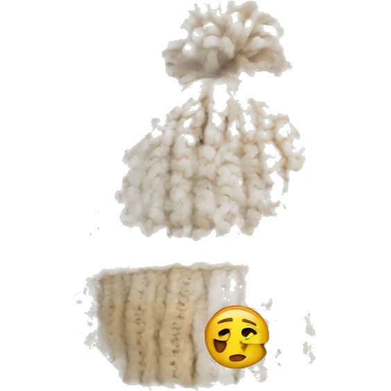 beige winter beanie no person emoji