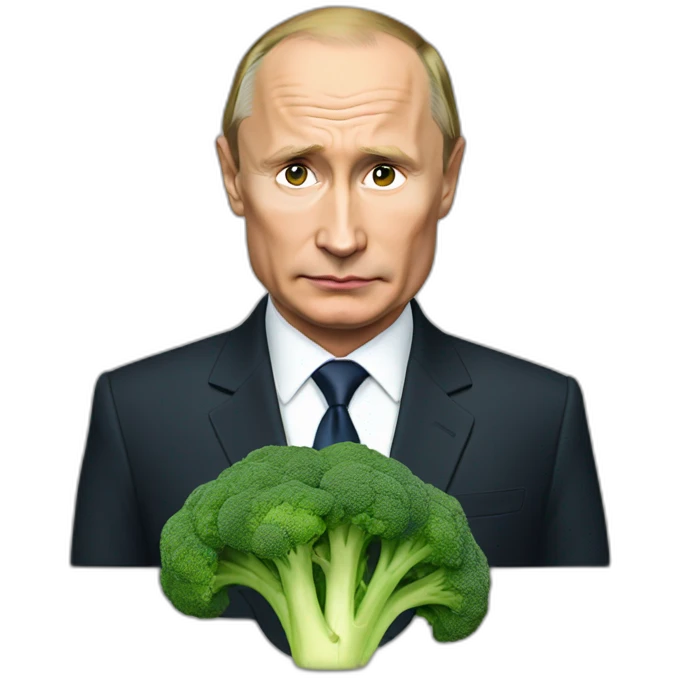 Putin with broccoli  emoji