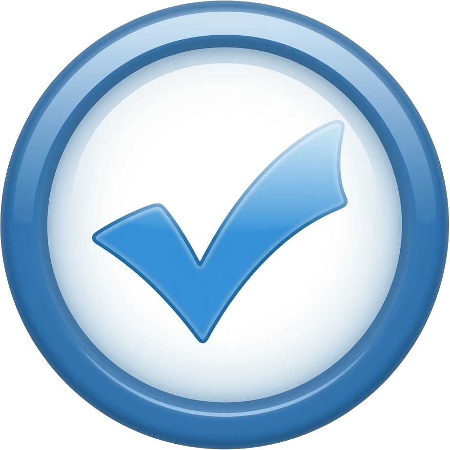 İstegram  çember içinde Mavi tik emoji