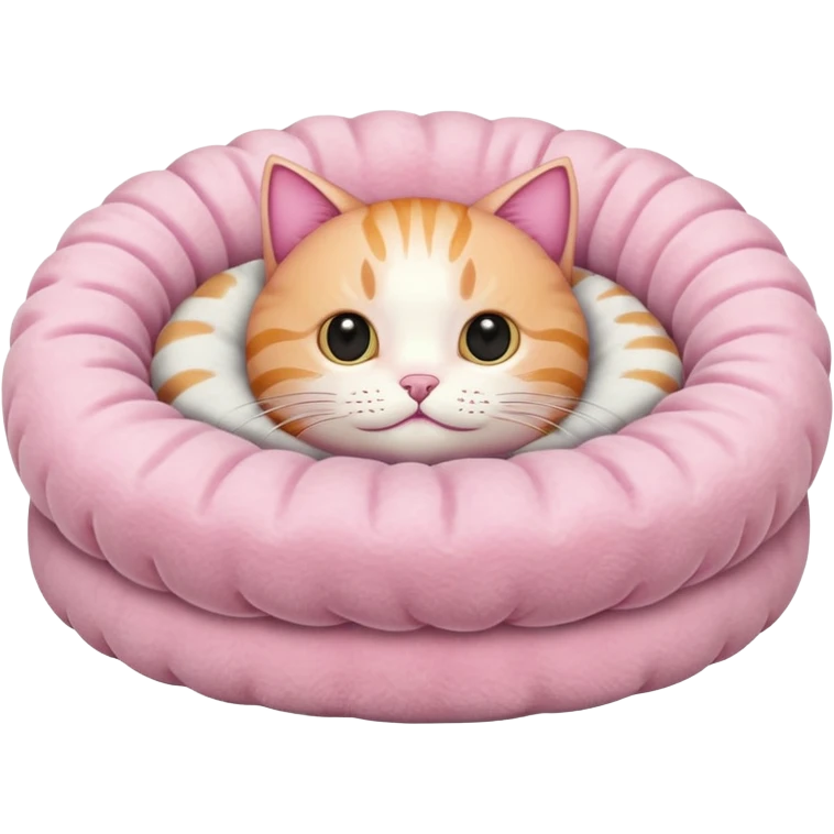 Soft pink Cat bed with out cat emoji