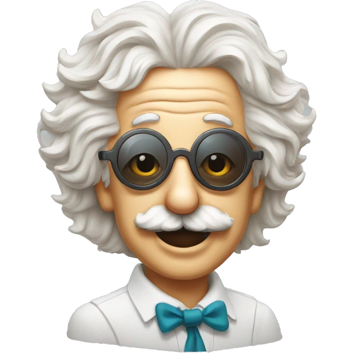 happy albert einstein face with sun glassess emoji