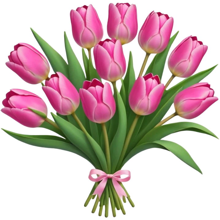 Pink tulip bouquet emoji