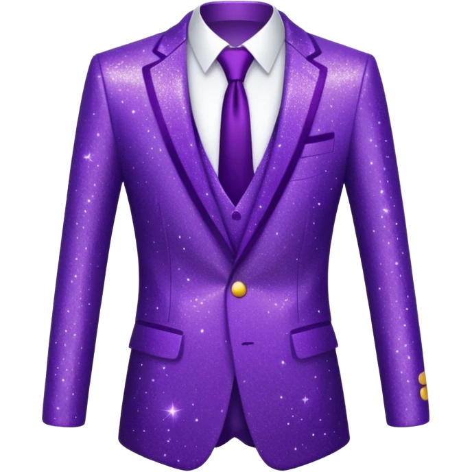 Purple Glitter suit emoji