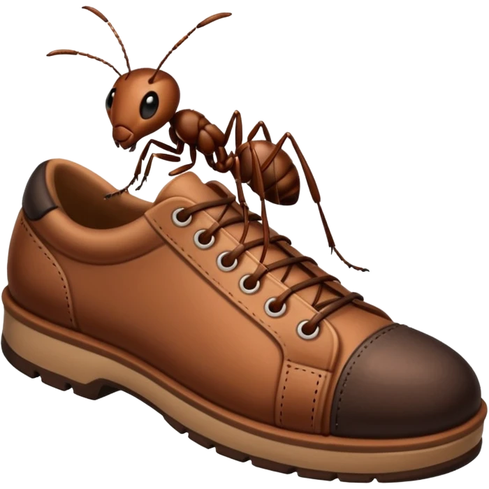 ant with shoes emoji