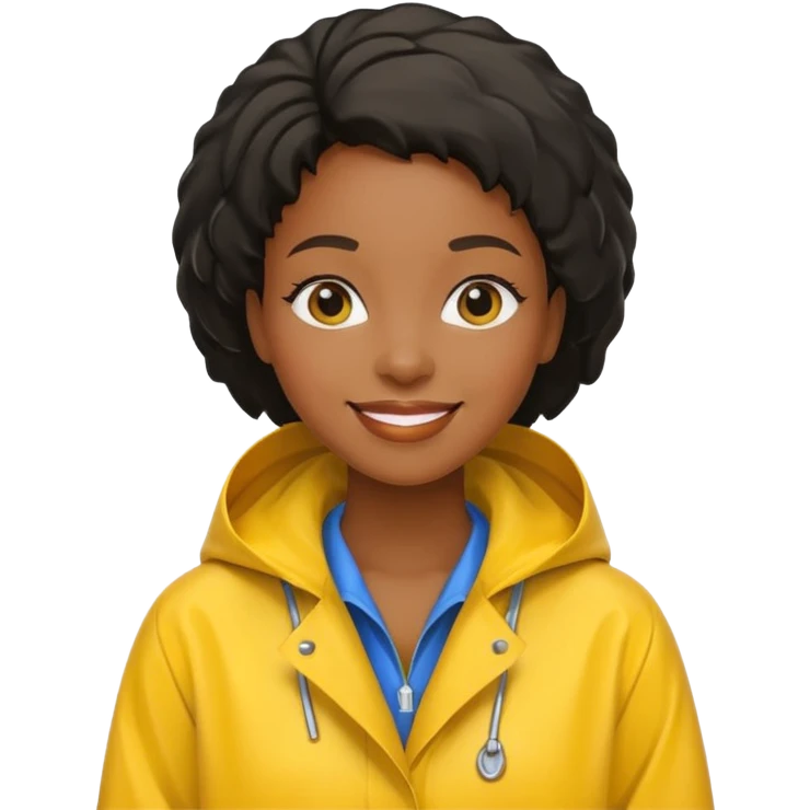 Raincoat Pedestrian black woman emoji