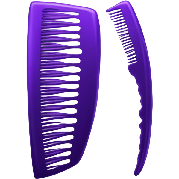 Purple hair comb simple emoji