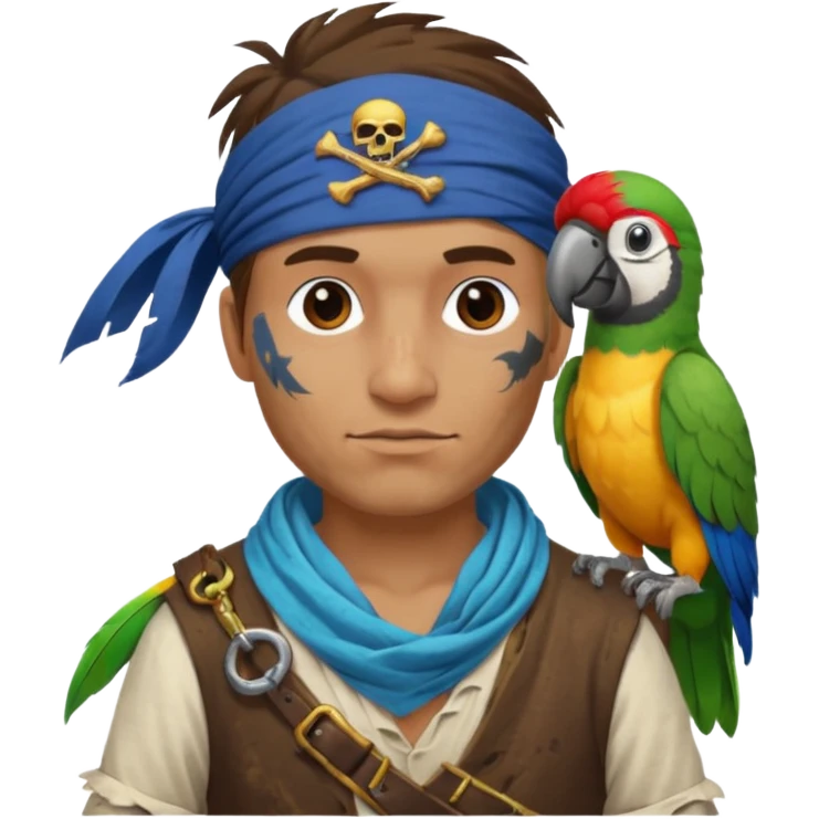 pirate and parrot emoji
