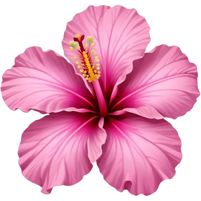Pink and blue hibiscus  emoji